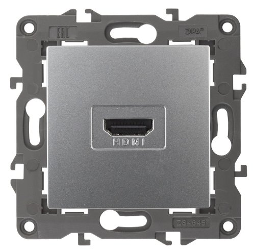 Розетка HDMI без рамки Эра Elegance 1-м. алюминий картинка